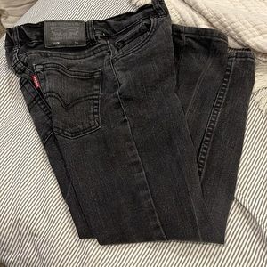 Boys 7 Levi Slim Jeans-beautiful!!  but sadly too small-faded black gray color